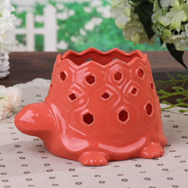 Furniture supplies the tortoise hollow out flowerpot decorative ceramic flower pot