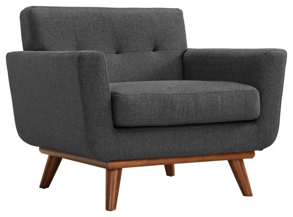 Giselle Gray Armchair and Loveseat Set of 2   Midcentury   Living Room Furniture Sets   by Virgil Stanis Design  Houzz