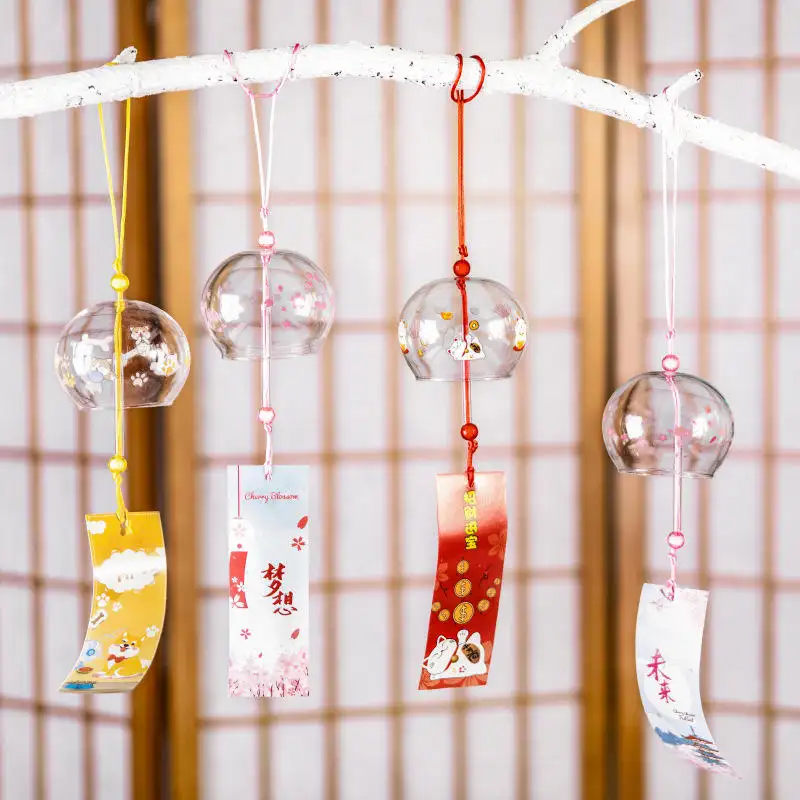 Transparent wind glass Japanese style firework chime small ornaments creative home decorations chime