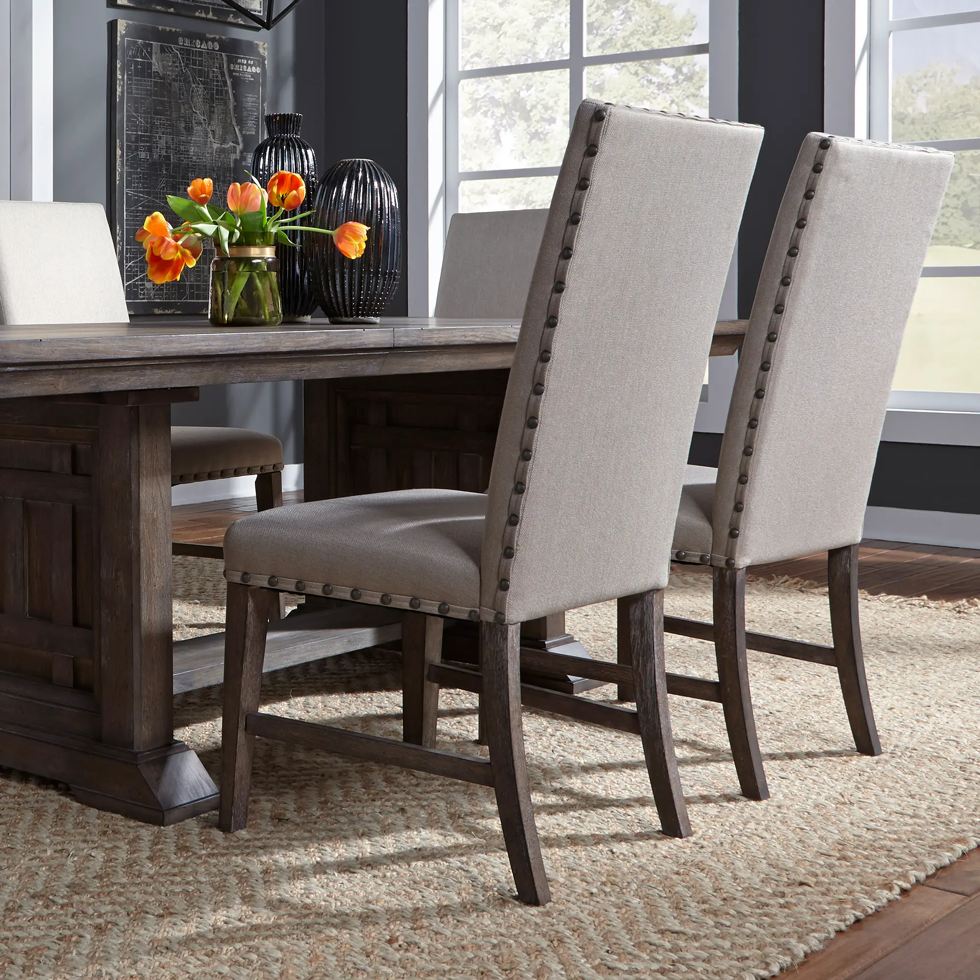 Artisan Prairie Gray Upholstered Dining Chair