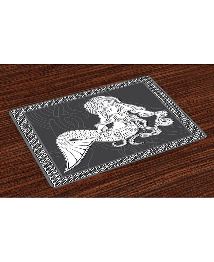 Ambesonne Mermaid Place Mats Set of 4