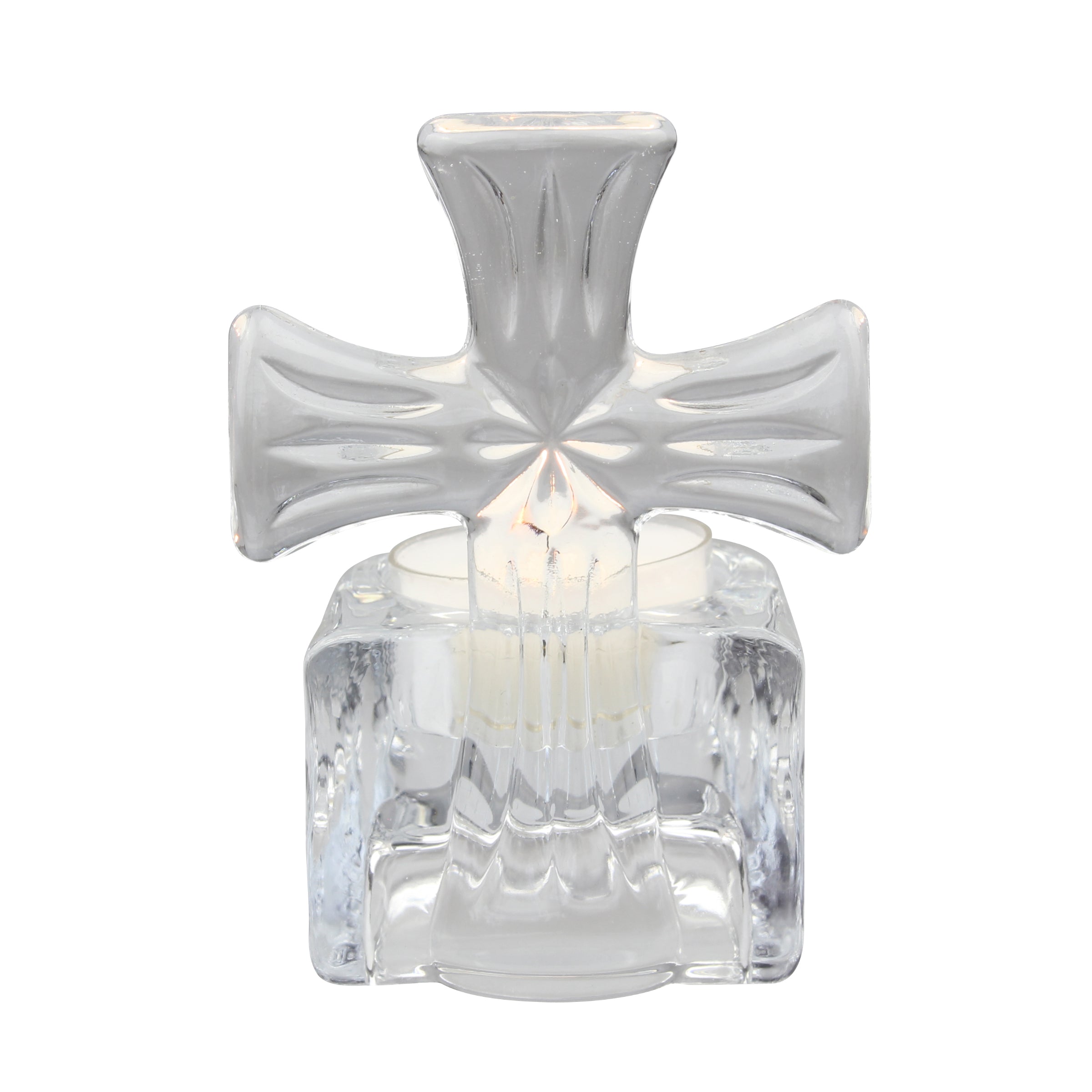 Better Homes and Gardens Religious Crystal Cross Tealight Candle Holder