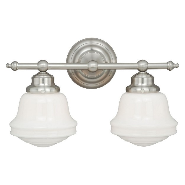 Vaxcel Huntley 2 Light Vanity Satin Nickel