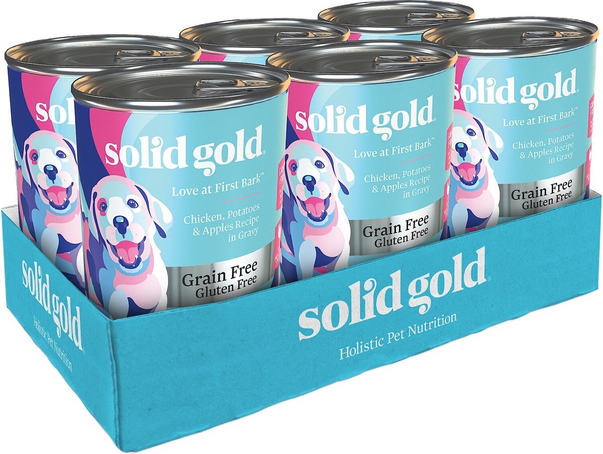 Solid Gold Love At First Bark Chicken， Potatoes and Apples Puppy Recipe Grain-Free Canned Dog Food