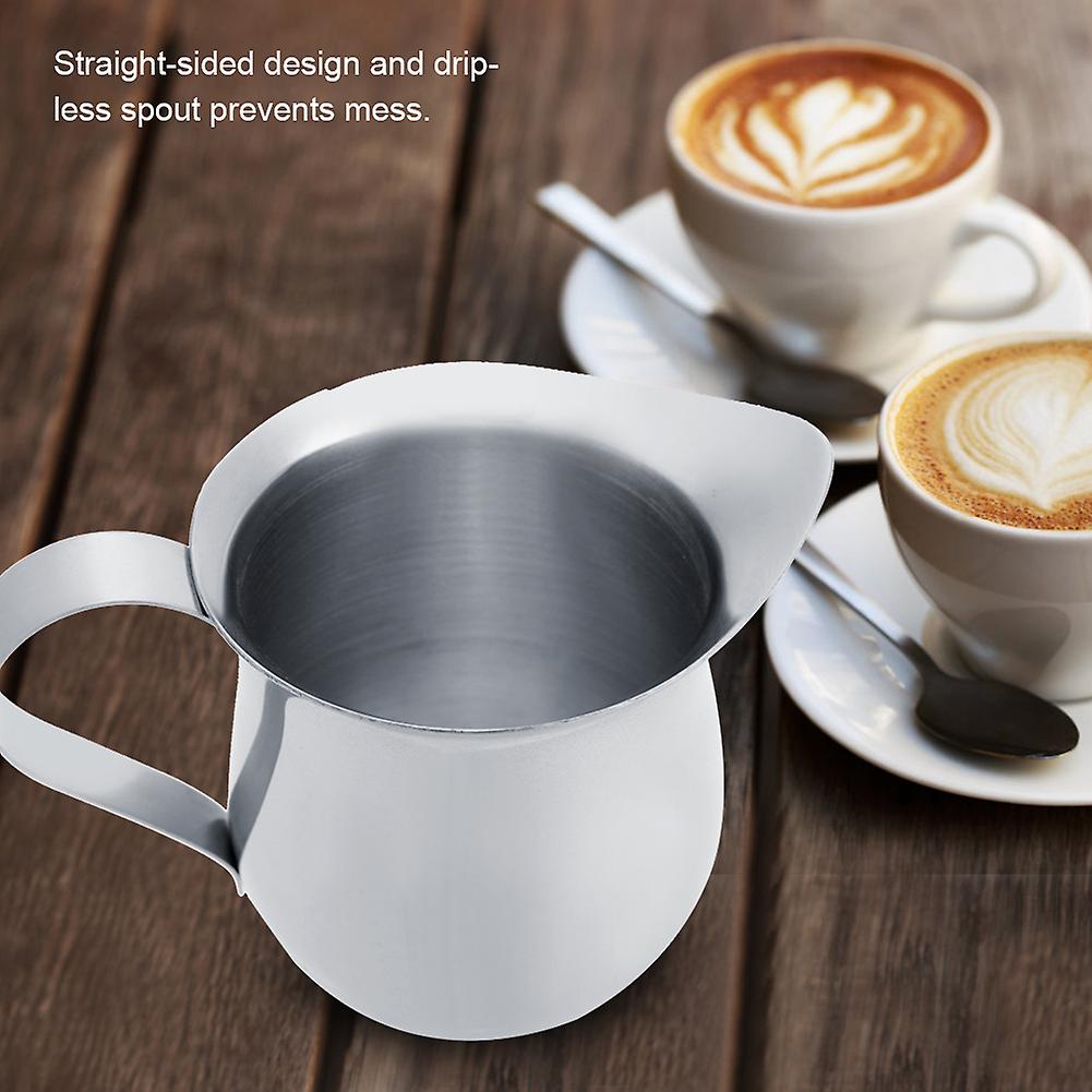 Milk Frothing Pitcher Stainless Steel Frothing Pitcher Jug For Coffee Cream Espresso(150ml)