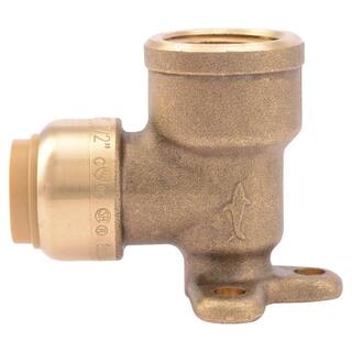 SharkBite 12 in. Push-to-Connect x FIP Brass 90-Degree Drop Ear Elbow Fitting U334LFA