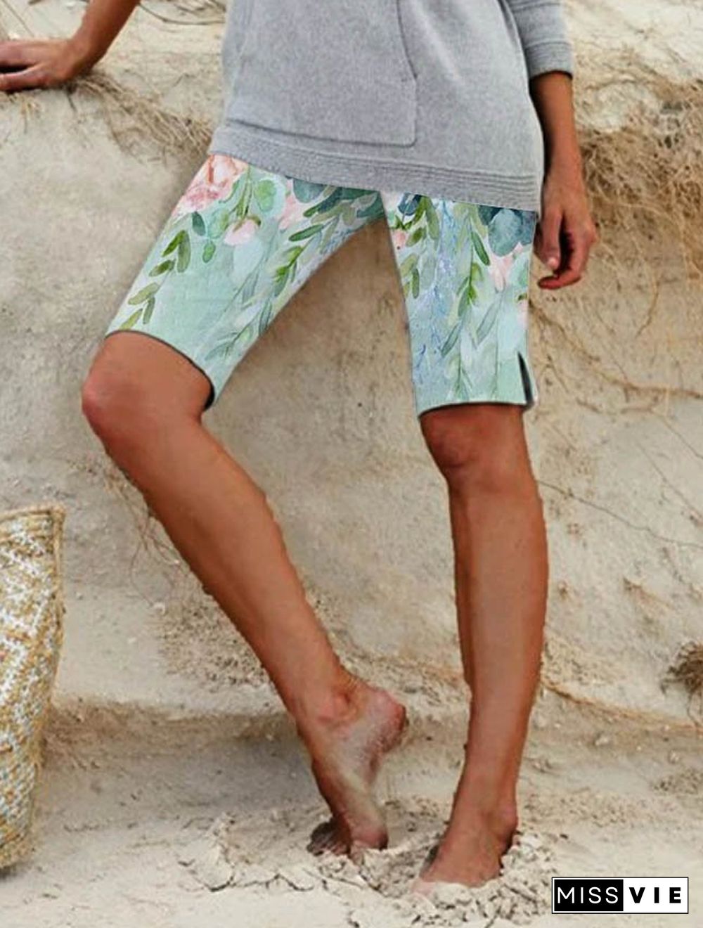 Floral Cotton-Blend Shorts