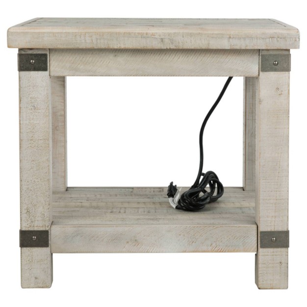 Carynhurst Rectangular End Table White Signature Design By Ashley