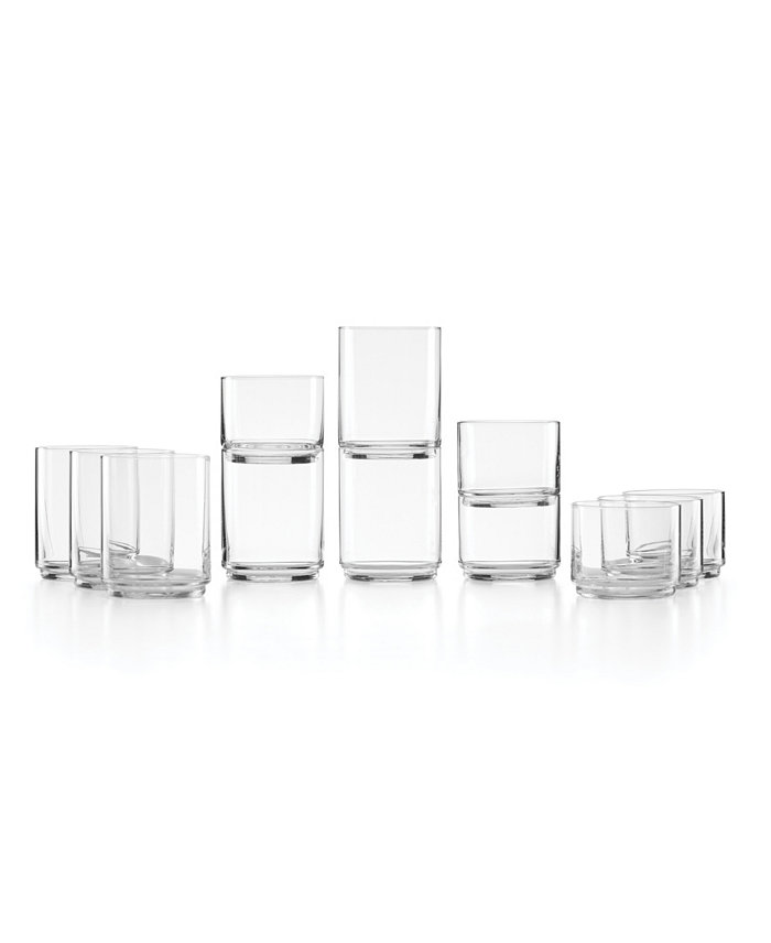 Lenox Tuscany Classics Stackable Tall and Short Glasses Set 12 Piece