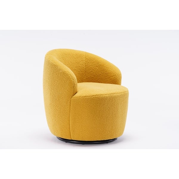 Teddy Fabric Swivel Accent Armchair Barrel Chair