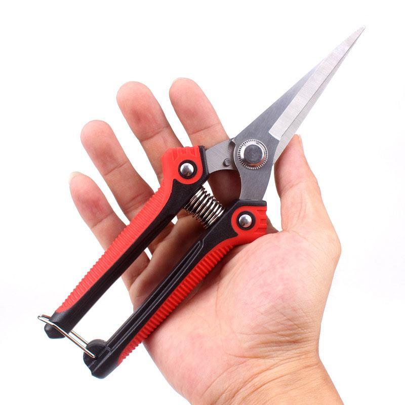 Fovien Pruning Shears, Heavy Duty Stainless Steel Ultra Sharp Multi-Purpose Needle Nose Hand Pruner Scissors for Garden Harvesting Fruits & Vegetables 180MM * 45MM 180*40MM