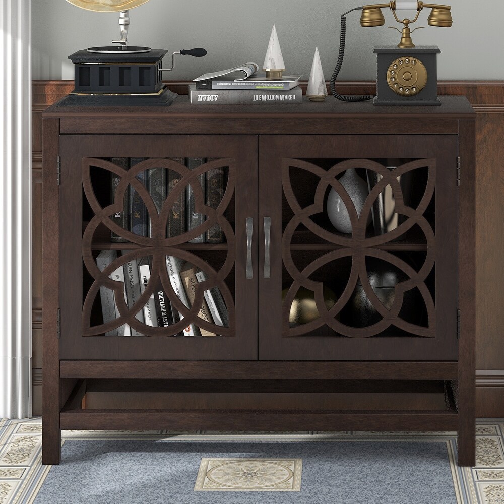 Decorative Wood Accent Storage Cabinet