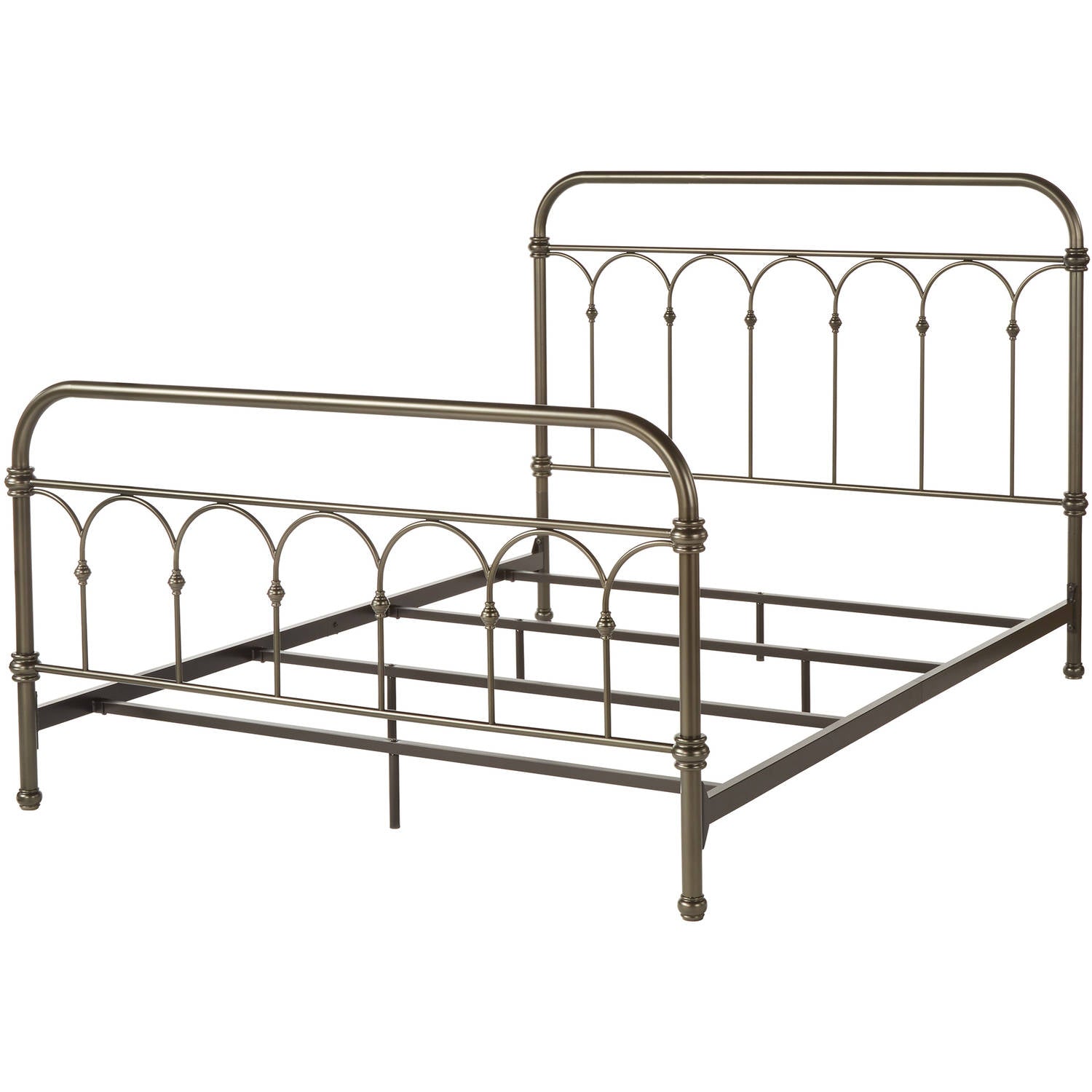 Chelsea Lane Abingdon Classic Metal Queen Bed, Dark Bronze