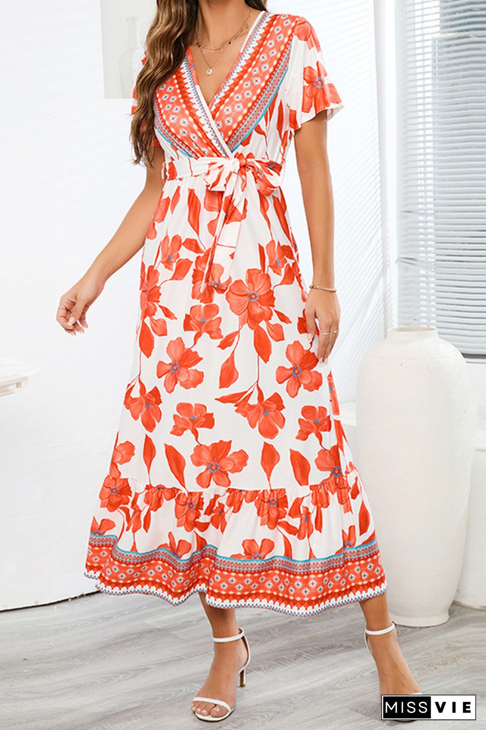 Bohemia Style Floral Maxi Dress