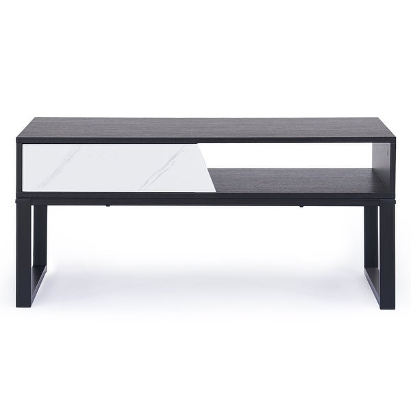 CO-Z Modern 39-Inch Coffee Table with Storage Shelf