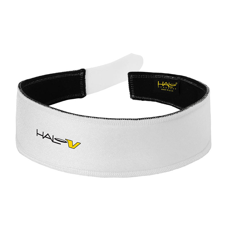 Halo V - Velcro Adjustable Headband - White