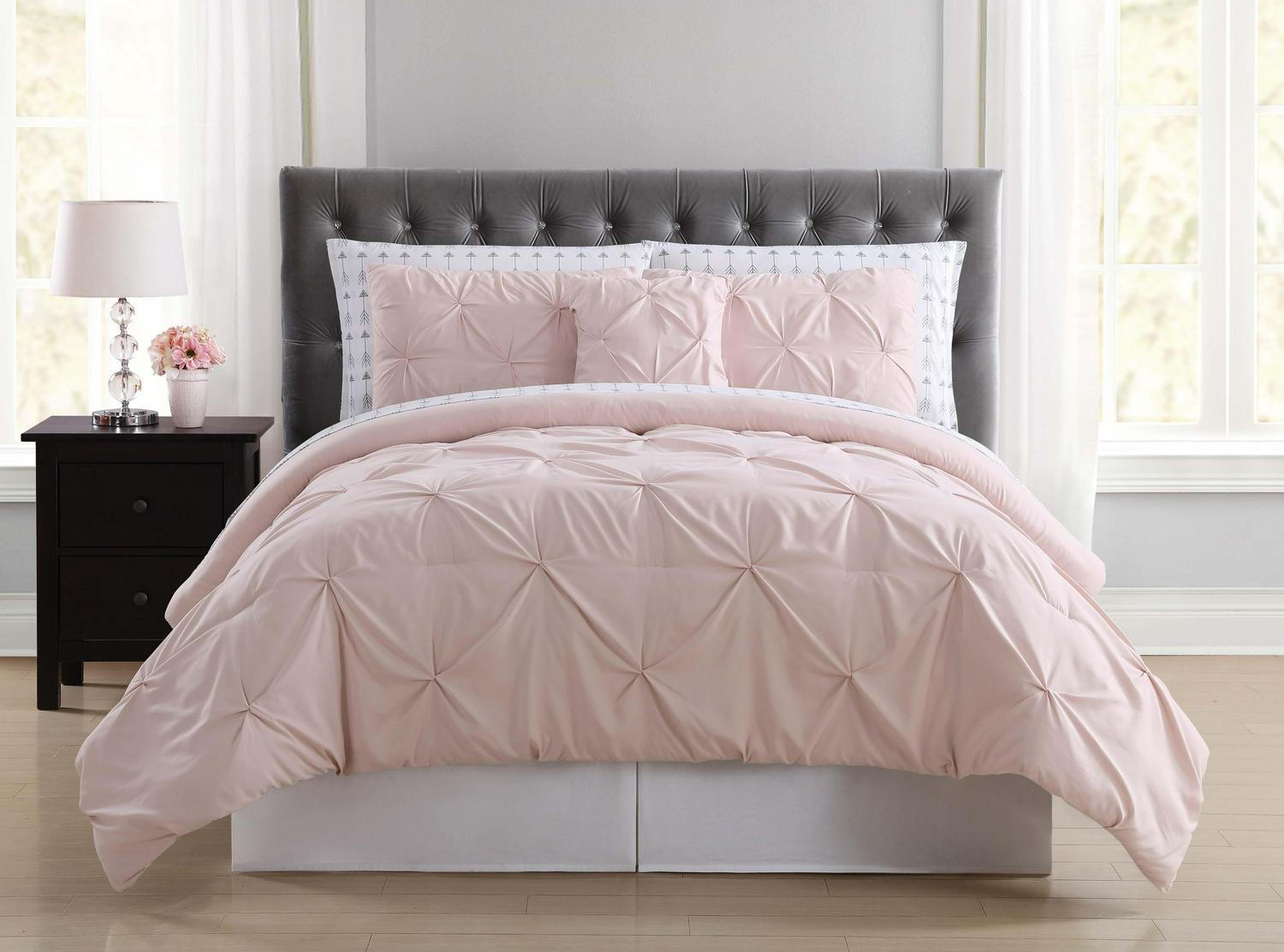 Truly Soft Arrow Pleated Blush Twin Bed in a Bag  Crowdfused