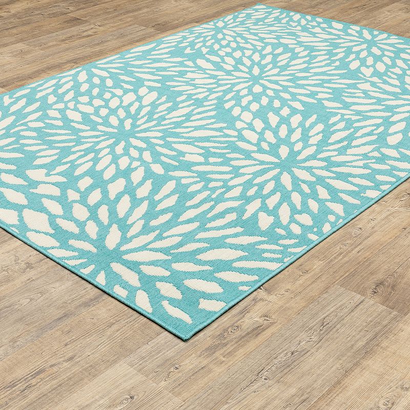 StyleHaven Maritime Petals Floral Indoor Outdoor Rug