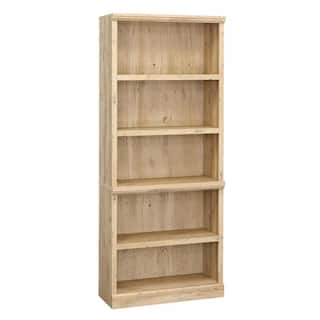 SAUDER Aspen Post 29.291 in. Wide Prime Oak 5-Shelf Standard Bookcase 433963