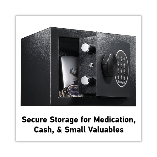 SentrySafe Electronic Security Safe， 0.14 cu ft， 9w x 6.6d x 6.6h， Black (X014E)