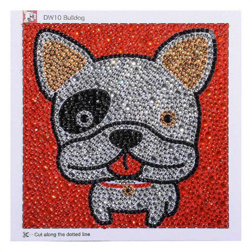 5d Diy Diamond Painting Bulldog Special Shape Diamond Cute Animals Diamond Painting Kits For Kids Beginner