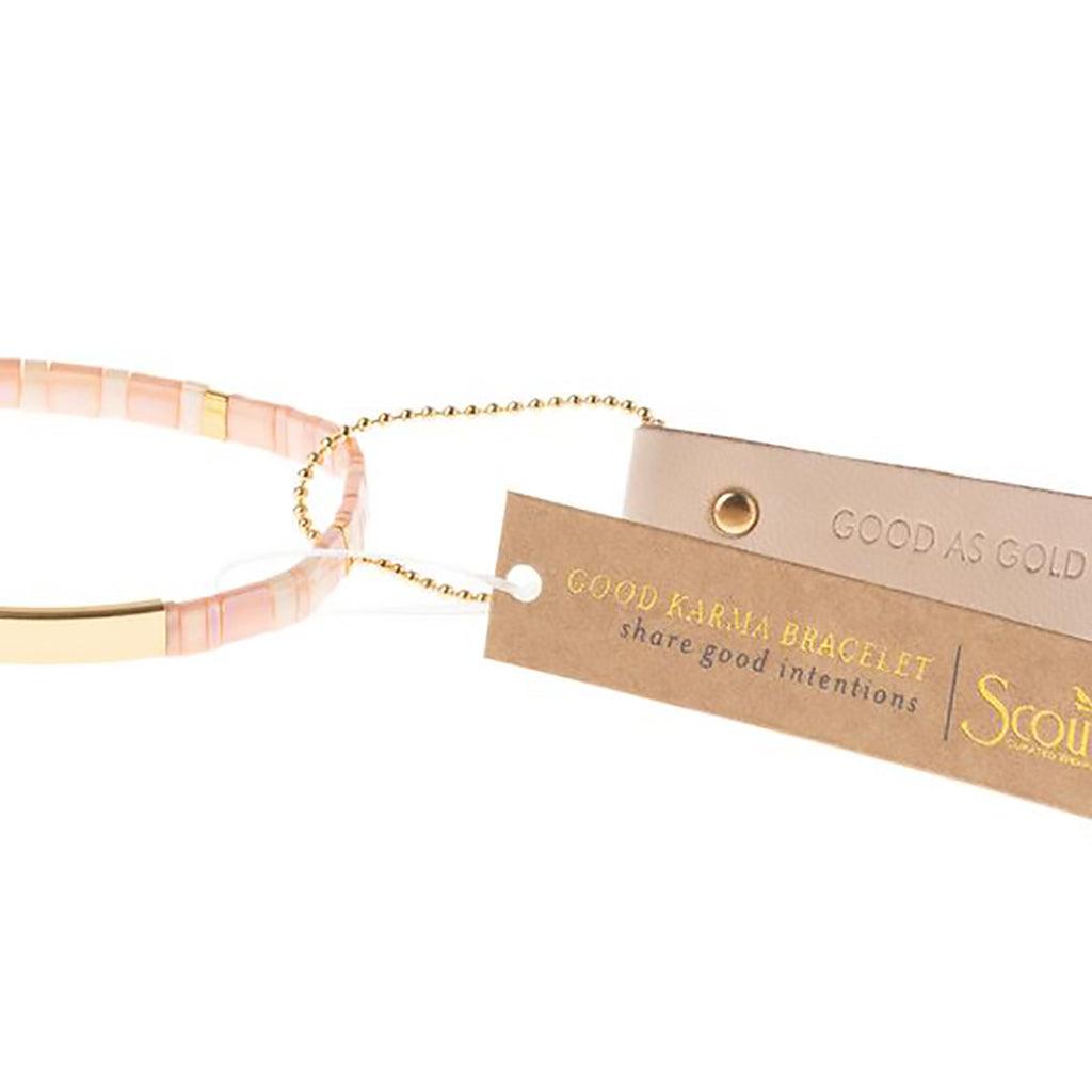 Scout Curated Wears  Good Karma Miyuki Bracelet | Good As Gold - Blush/Gold