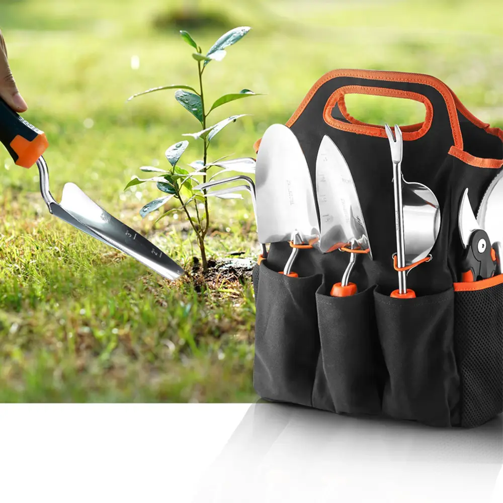 Outdoor Gardening Basic Succulent Hand Tools Set With Shovels Rakes Fork Scissor Cleaning Brush