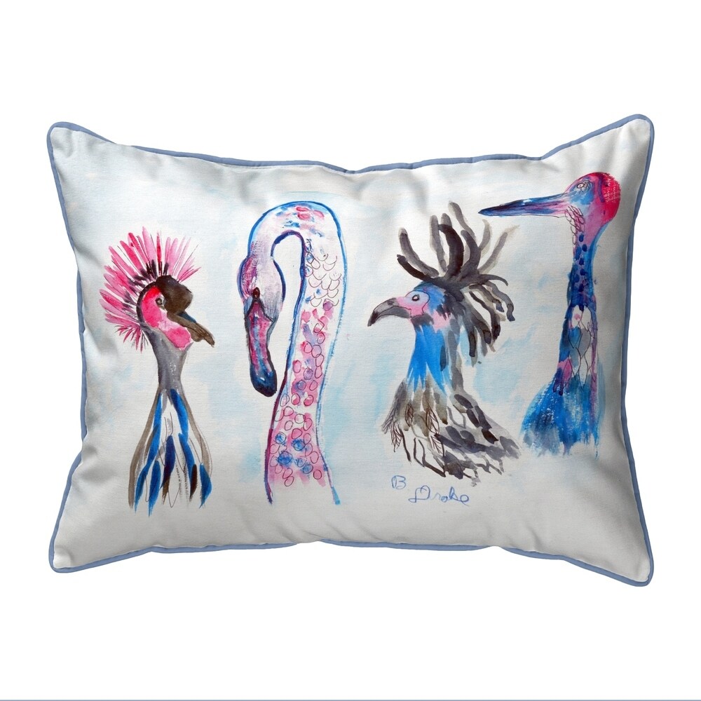 Loony Birds Small Outdoor Pillow 11x14