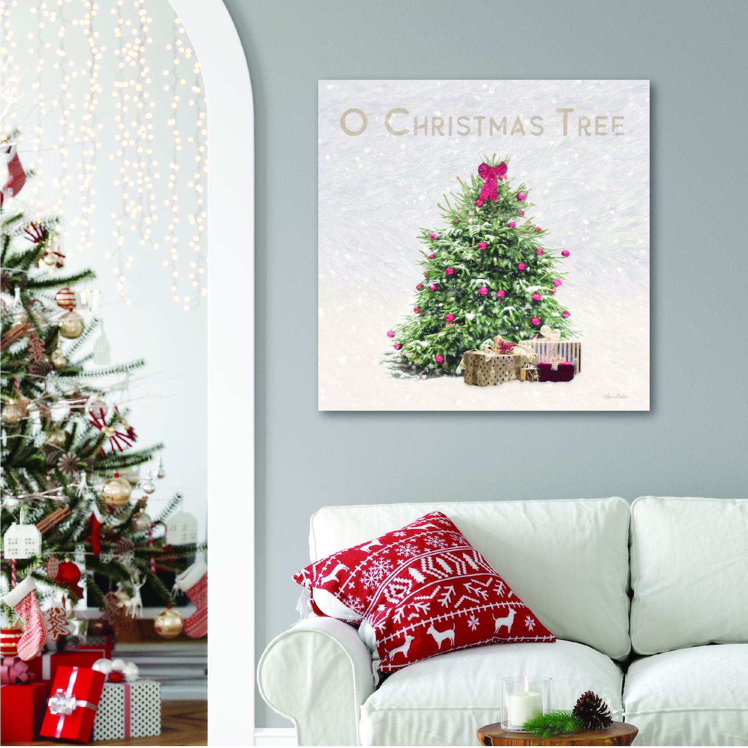 COURTSIDE MARKET O Christmas Tree Canvas Wall Art