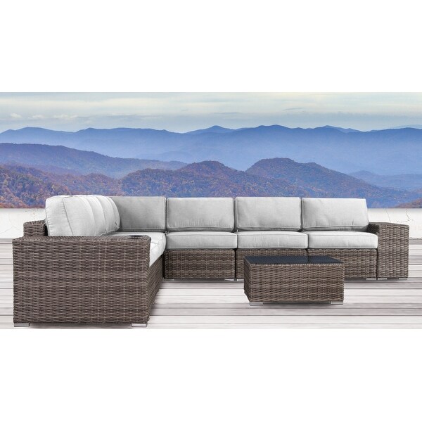 LSI Antibes 10piece Sectional Set with Cup Holders and Sunbrella Cushions