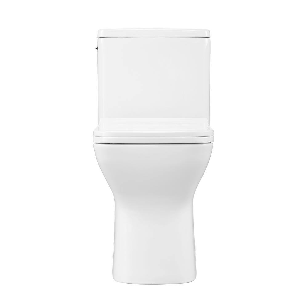 Swiss Madison Carre 1-piece 1.11.6 GPF Dual Touchless Flush Elongated Toilet in White SM-1T264