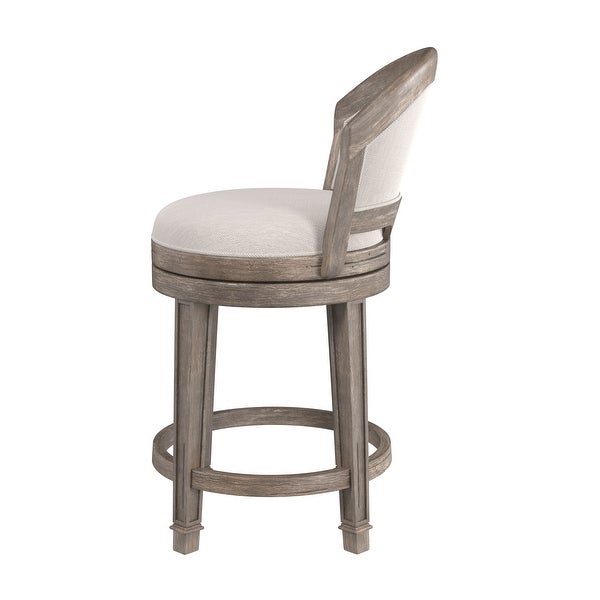 Hillsdale Furniture Monae Wood Upholstered Swivel Stool