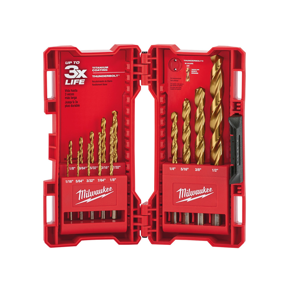 MW 14-Piece Thunderbolt Titanium Coated Drill Bits 48-89-0011 from MW