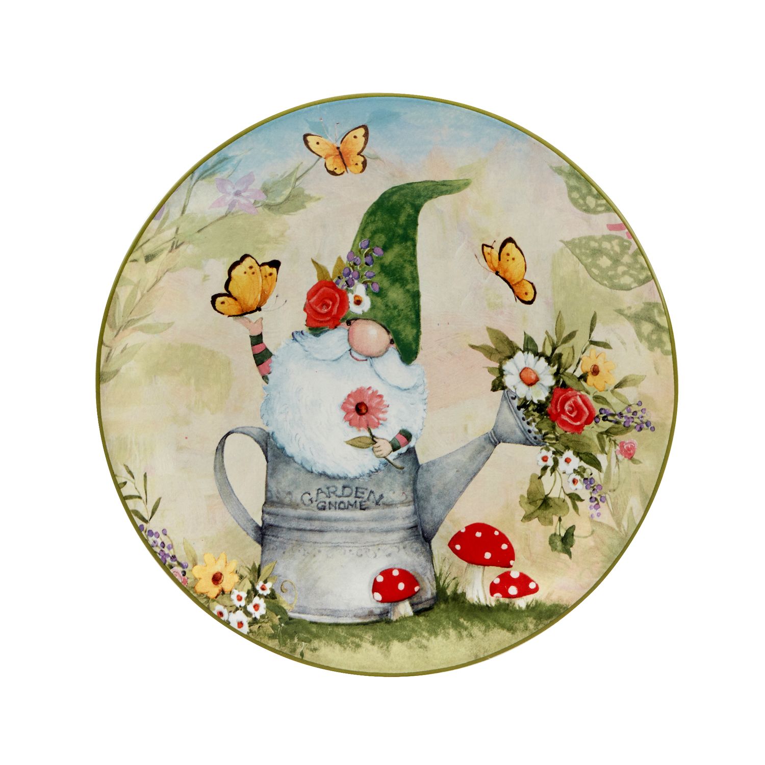 Certified International Garden Gnomes 4-pc. Salad Plate Set