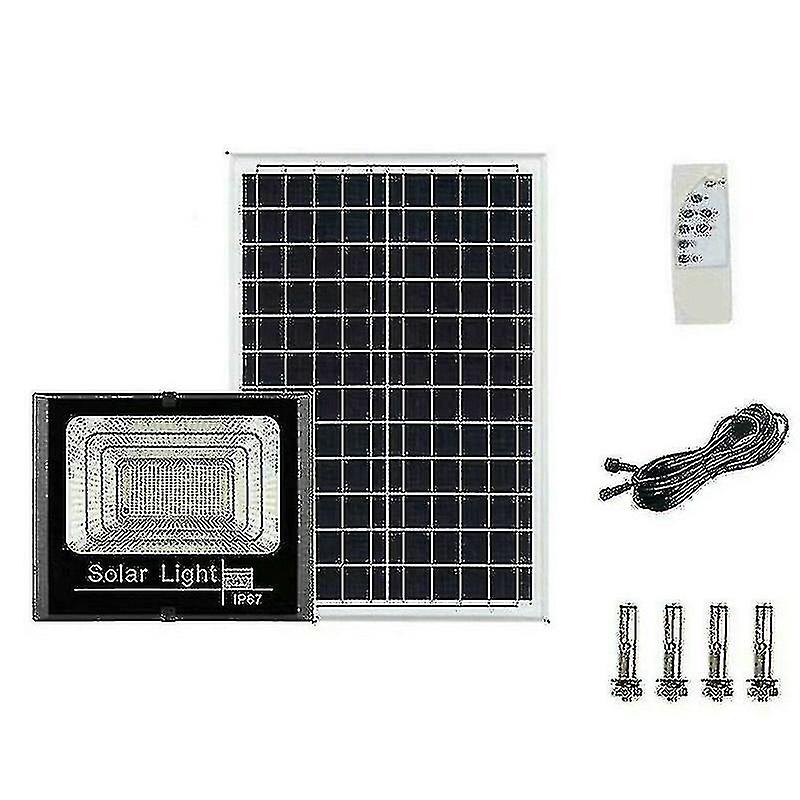 Outdoor Solar Powered Led Floodlight Light Garden Wall Lamp Waterproof + Remote