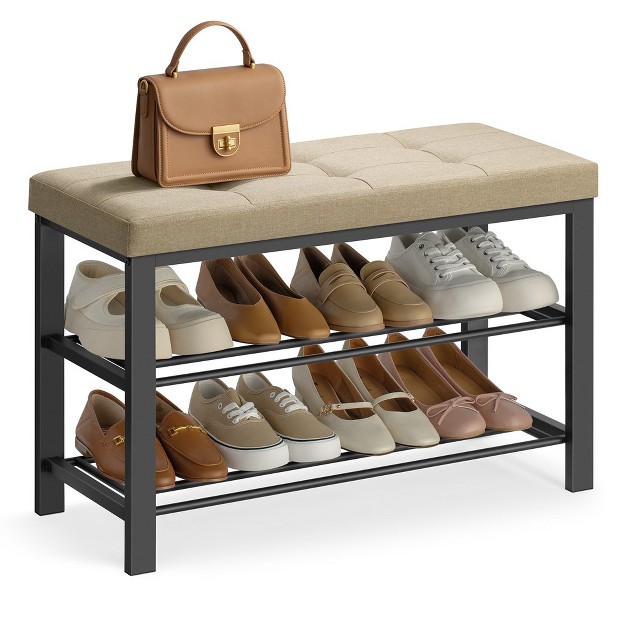 Songmics 3 tier Shoe Rack Shoe Bench