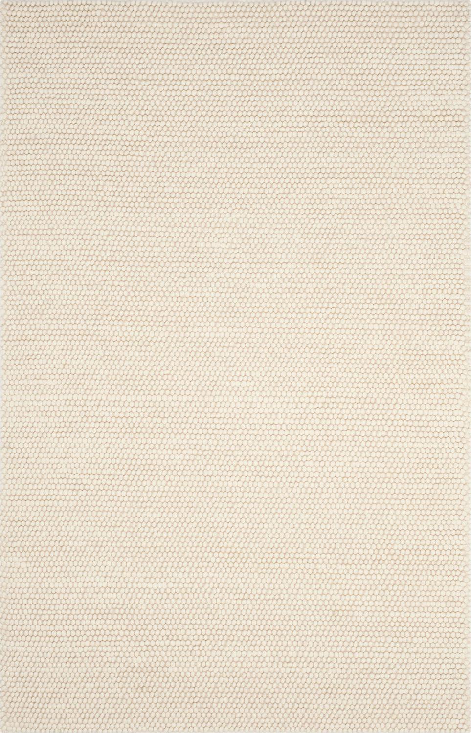 SAFAVIEH Natura Feride Solid Braided Wool Area Rug， Ivory， 6and#8242; x 9and#8242;