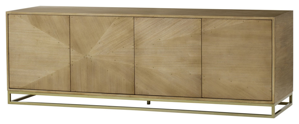 Ellie Media Console   Contemporary   Entertainment Centers And Tv Stands   by Peachtree Fine Furniture  Houzz