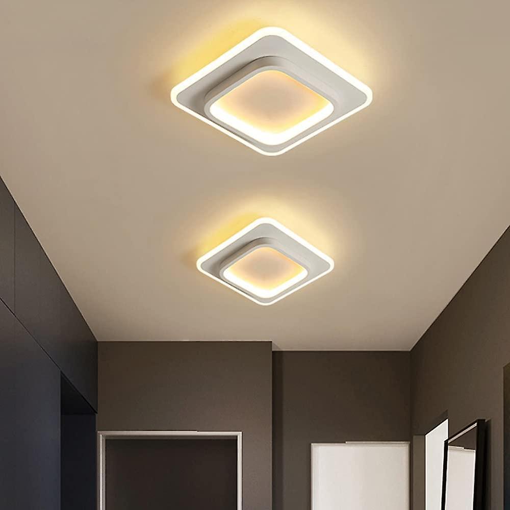 White Square Light Fixture Easy Fashion Nordic Style LED Ceiling Light for Balcony Kitchen Ceiling L