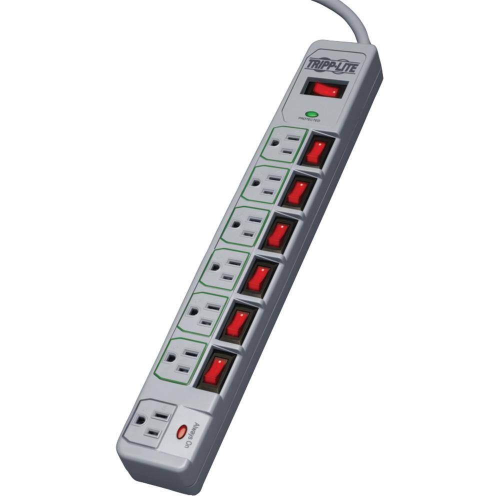 Tripp Lite 7-Outlet Eco-Surge Energy-Saving Surge Protector TLP76MSG