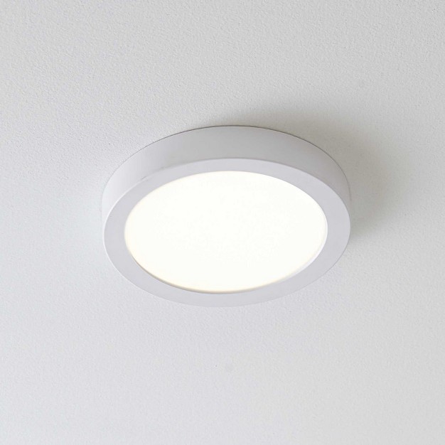 Progress Lighting Edgelit 1 light Flush Mount White Polycarbonate Shade Collection Edgelit Flush Mount 1 light White Polycarbonate Shade