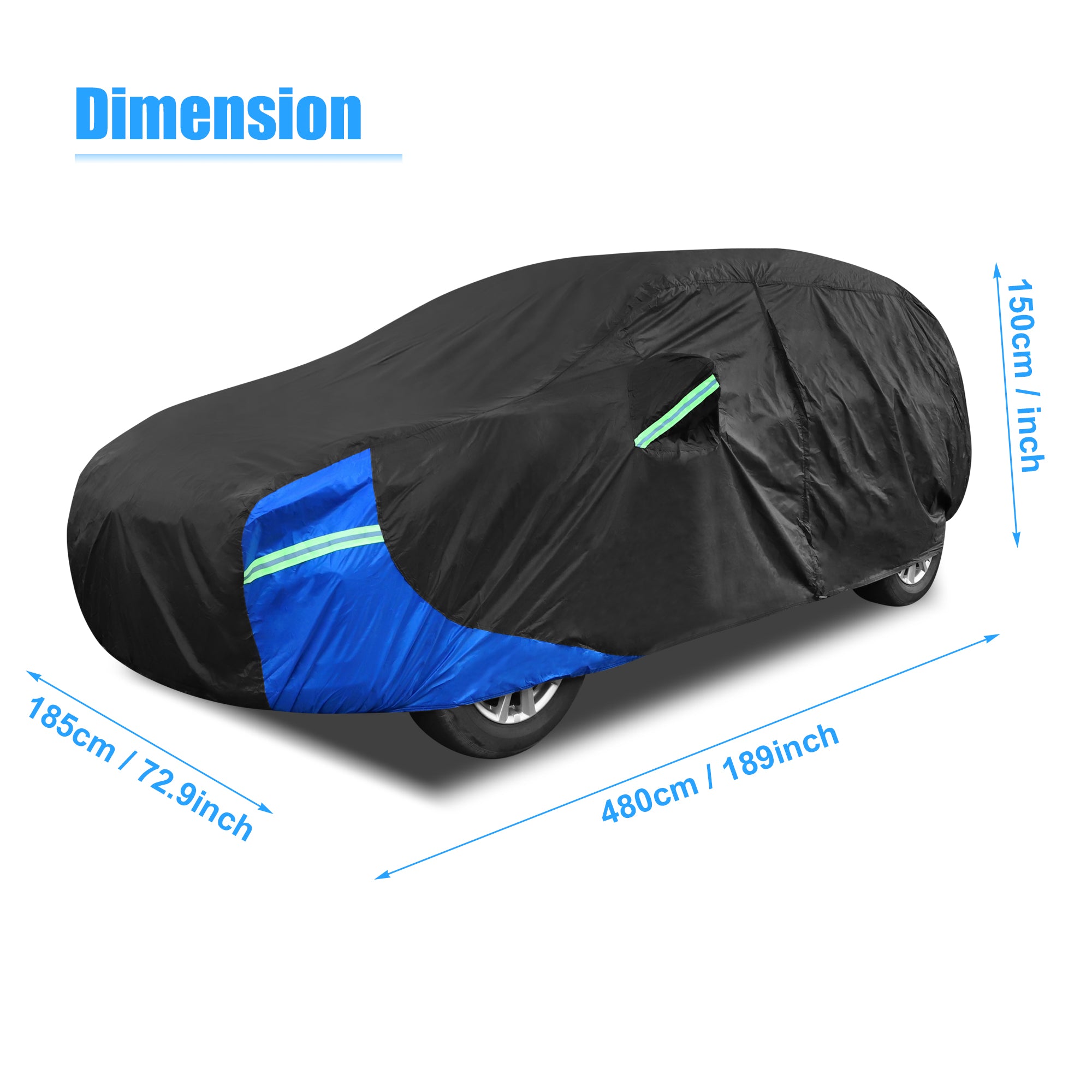 Unique Bargains YL Car Cover All Weather for Car Outdoor Rain Sun Protection Universal Fit for SUV 182