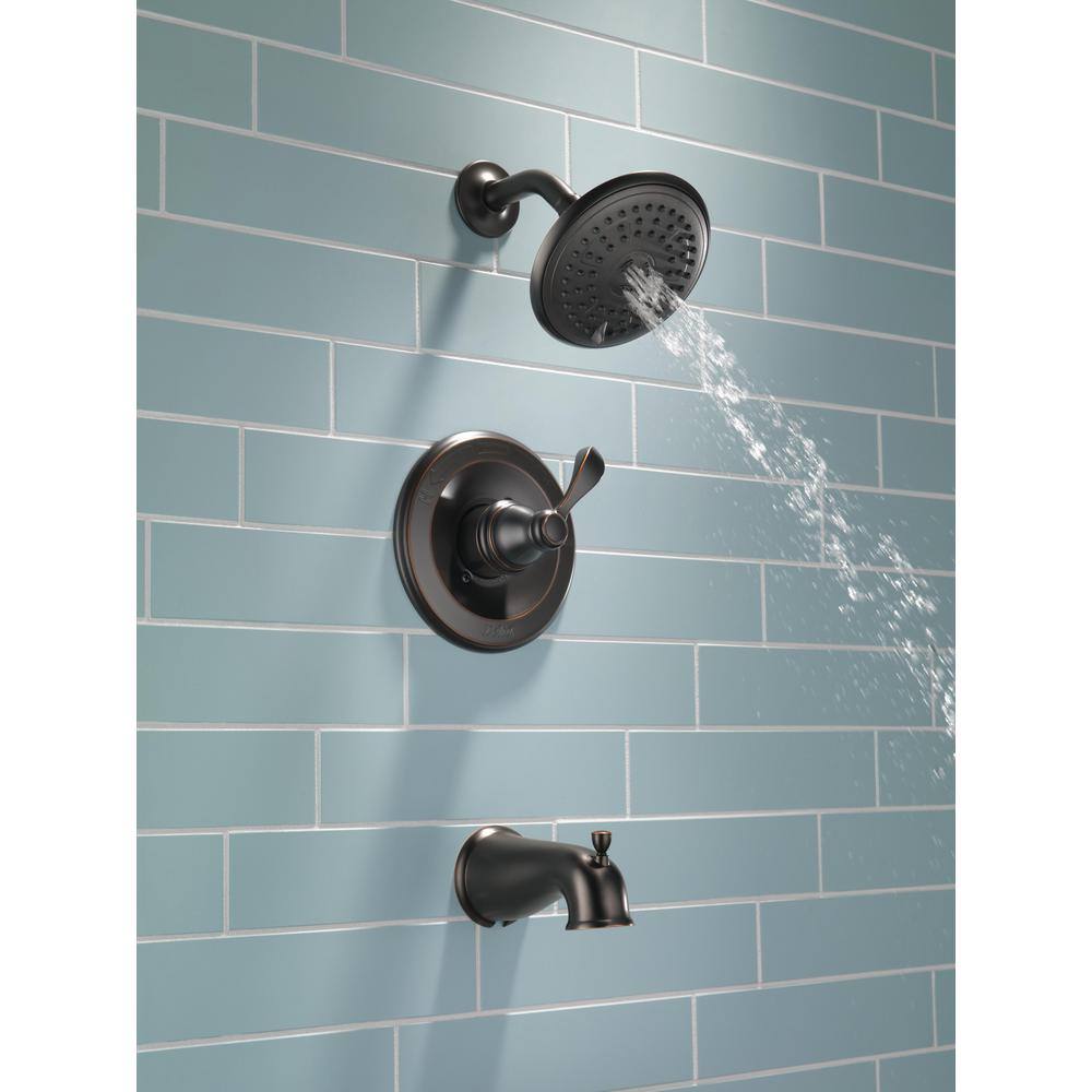 Delta Porter Single-Handle 3-Spray Tub and Shower Faucet in Oil Rubbed Bronze (Valve Included) 144984C-OB-A