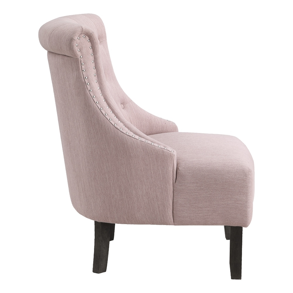 Evelyn Tufted Chair with Grey Wash Legs