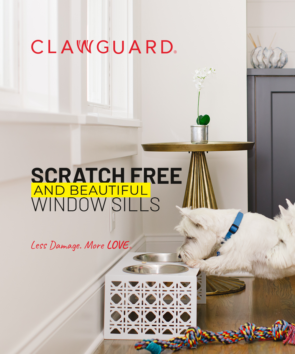 CLAWGUARD Window Sill Protector. Strong Invisible Protection from Dog and Cat Scratching， Chewing， Slobbering and Clawing (29.5 in. x 2.5 in.)