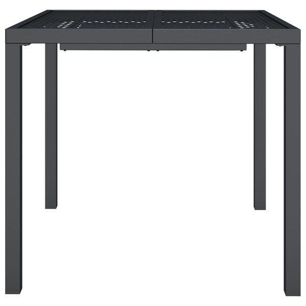 vidaXL Patio Table Patio Furniture Dining Table for Garden Anthracite Steel