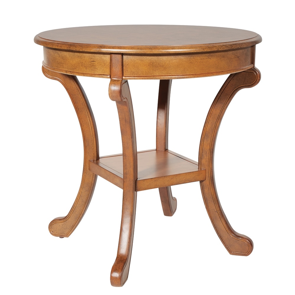 Copper Grove Korostyshiv Hand painted Transitional Accent Table