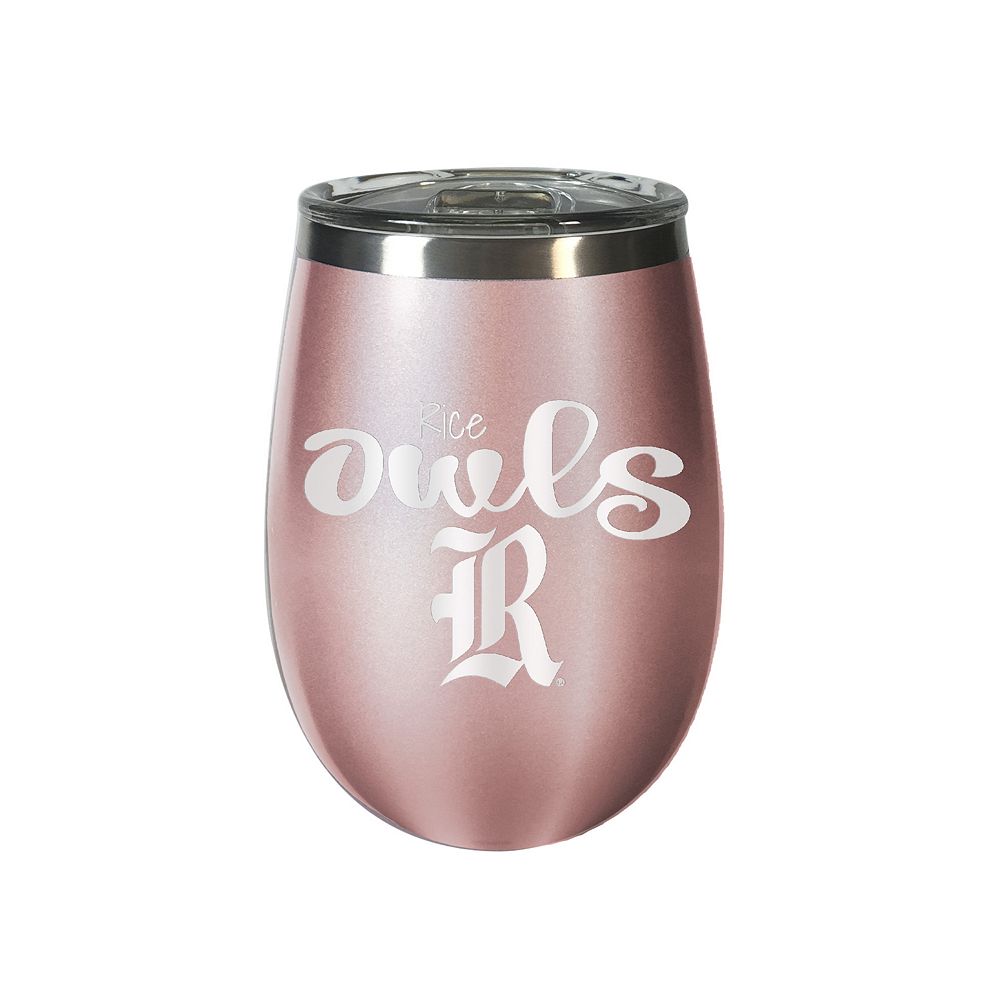 Rice Owls? Rose Gold Finish Wine Tumbler