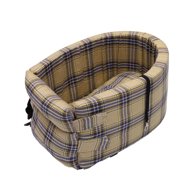 Unique Bargains Large Plaid Style Dog Car Seat