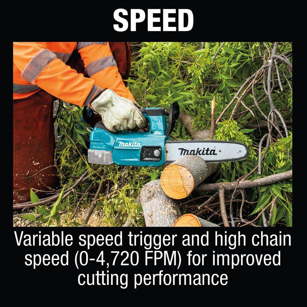 Makita LXT 12 in. 18V Lithium-Ion Brushless Top Handle Electric Battery Chainsaw Tool Only XCU10Z